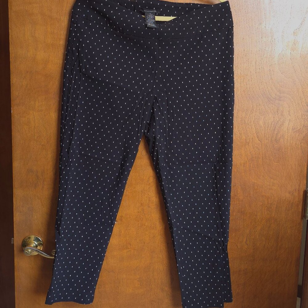 Zac & Rachel Black and White Women's Size 14 Ankle Pants